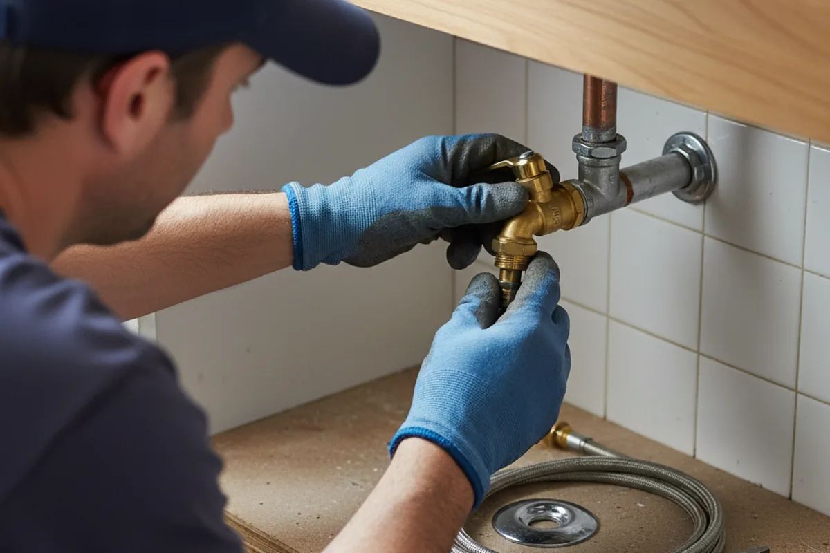 Shutoff valve and fitting work during Repiping in Turney